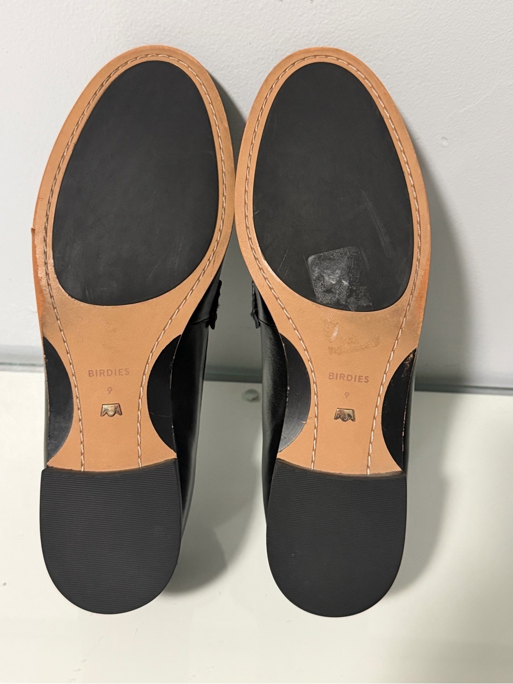 Birdies Black Leather & Suede Men's Loafers - Picture 5 of 9